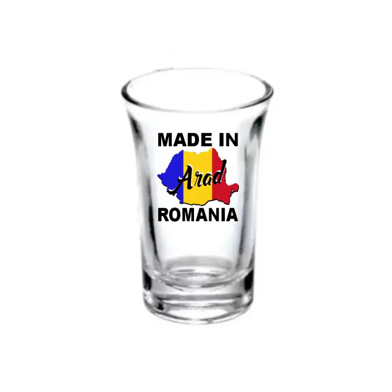 Made in arad romania, set 6 pahare shout, model 27bsv
